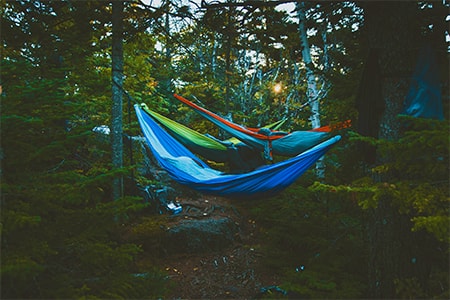 Double hammock for camping with partner